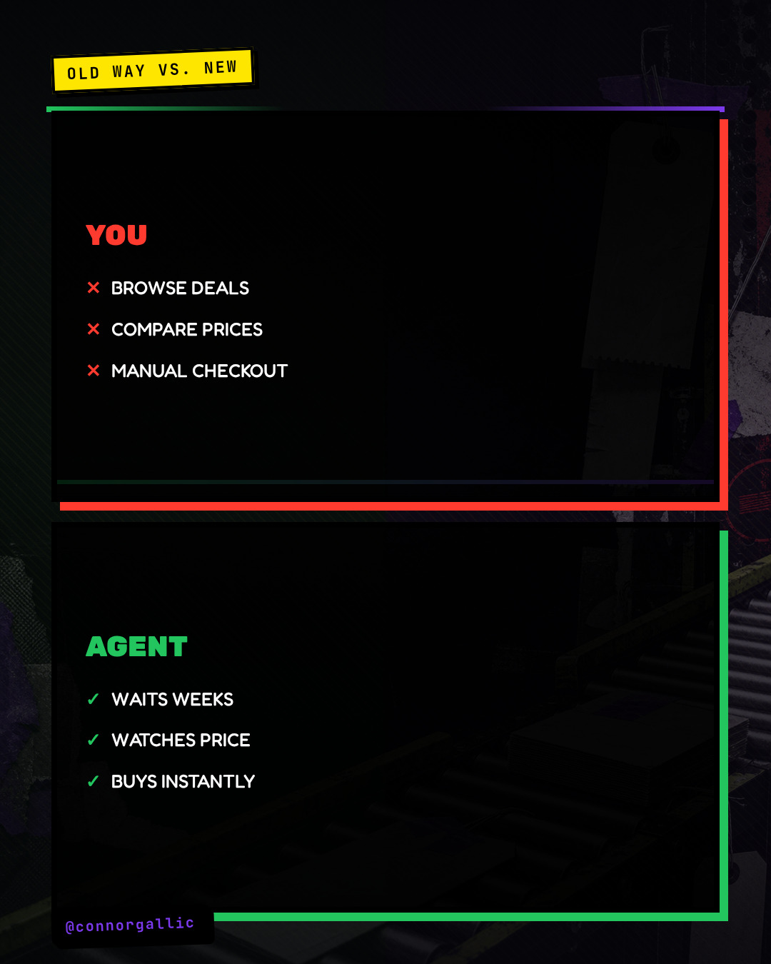Split screen comparison